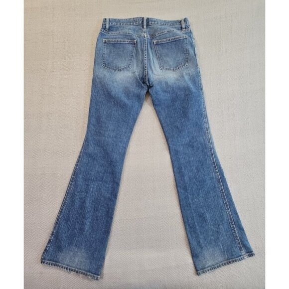 Gap Jeans Women's Size 12L Blue Low And Loose Boot Cut (W34 L34) Stretch Denim - Picture 2 of 16